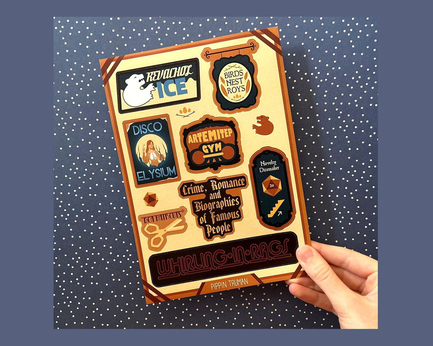 Disco Elysium Doomed Commercial Area Sticker Sheet
