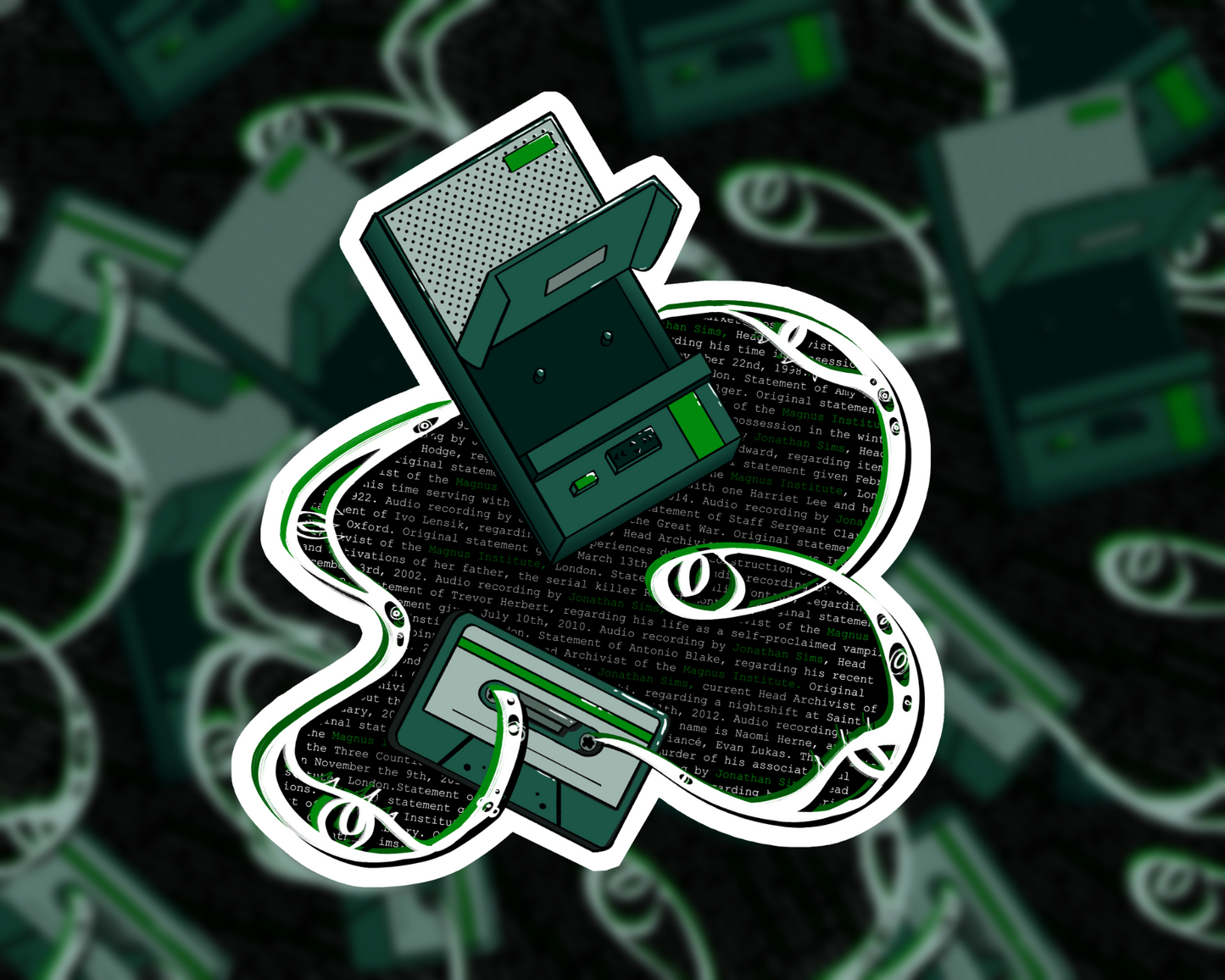 The Magnus Archives Cassette Tape Sticker