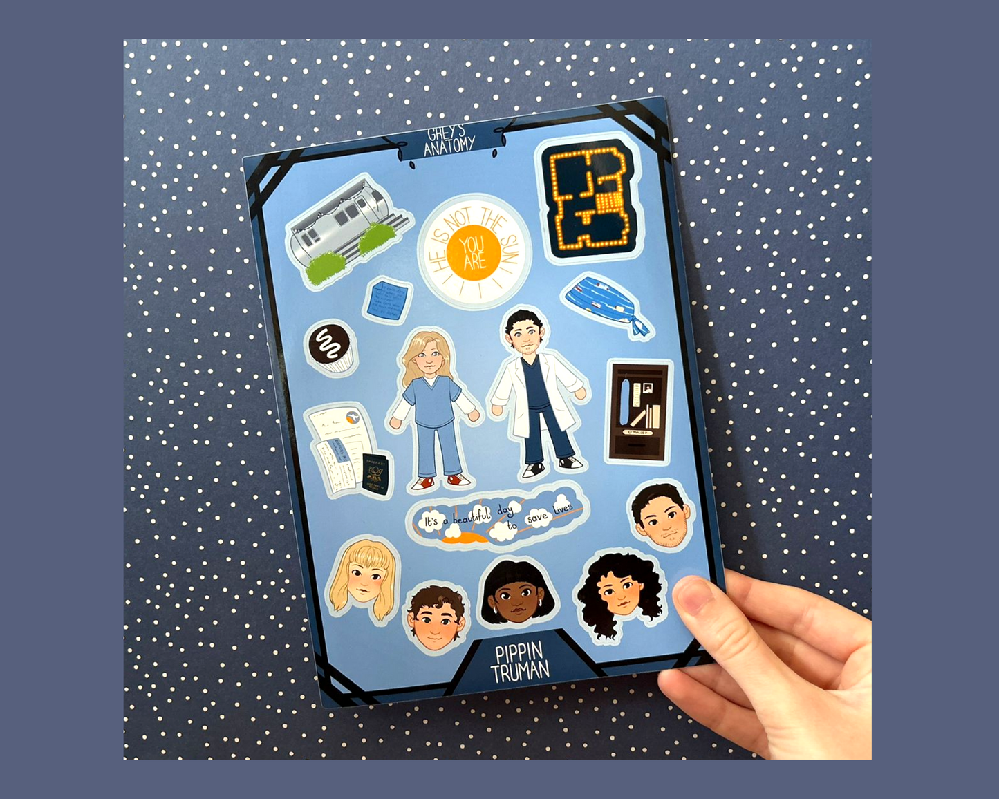 Greys Anatomy Inspired Sticker Sheet