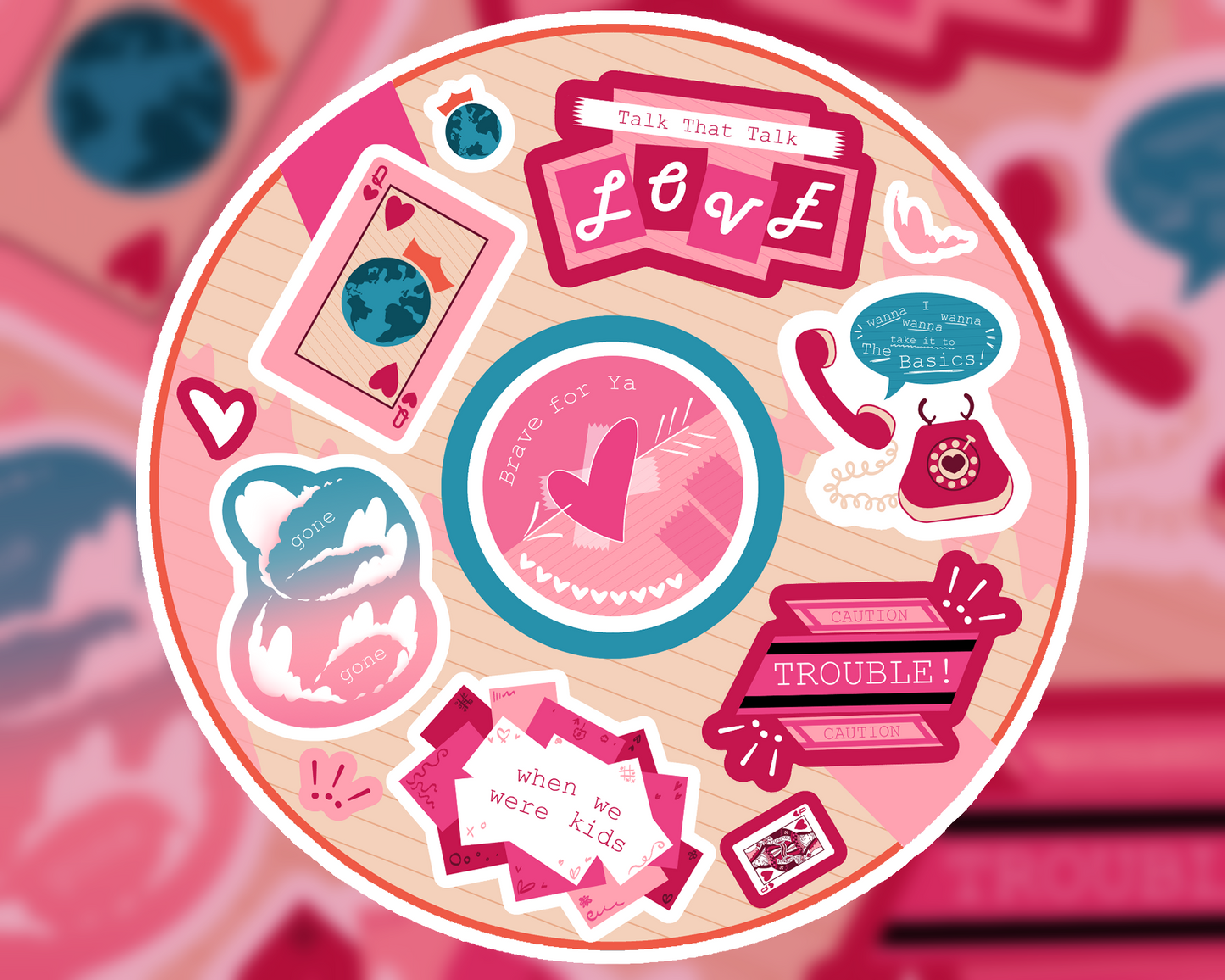 Between 1+2 Twice Sticker Sheet