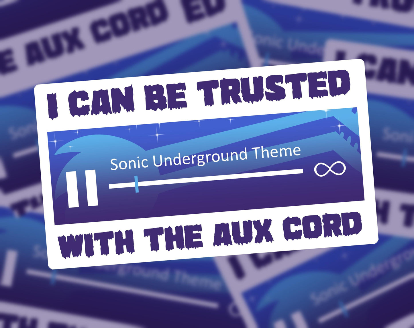 Sonic Underground Aux Cord Sticker