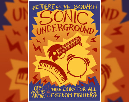 Sonic Underground Band Poster