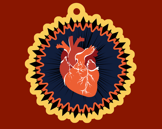 MCR Inspired Anatomical Heart Keychain