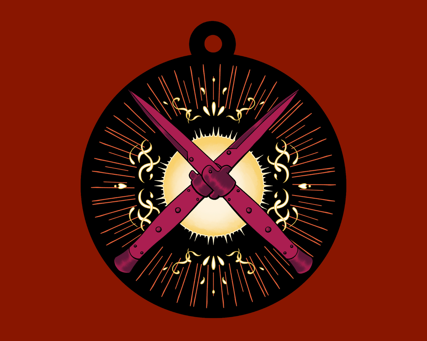MCR Inspired Switchblade Keychain