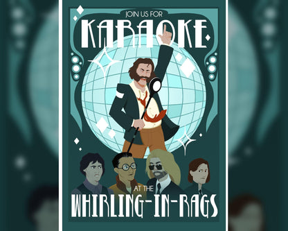 Disco Elysium Whirling-in-Rags Karaoke Poster