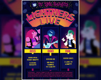 Deltarune Lightners Live Band Poster