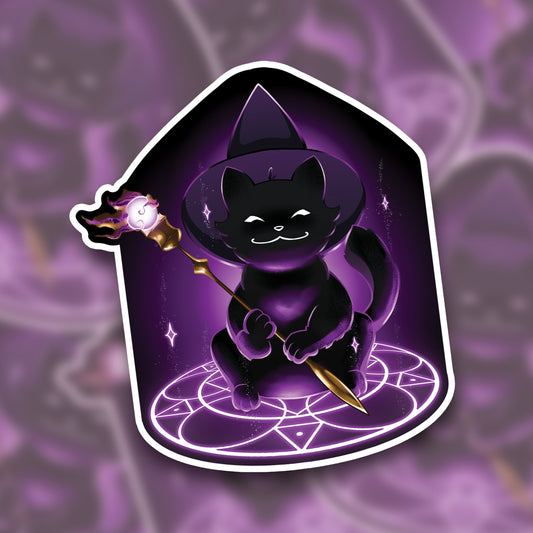 FFXIV Black Mage Cat Sticker