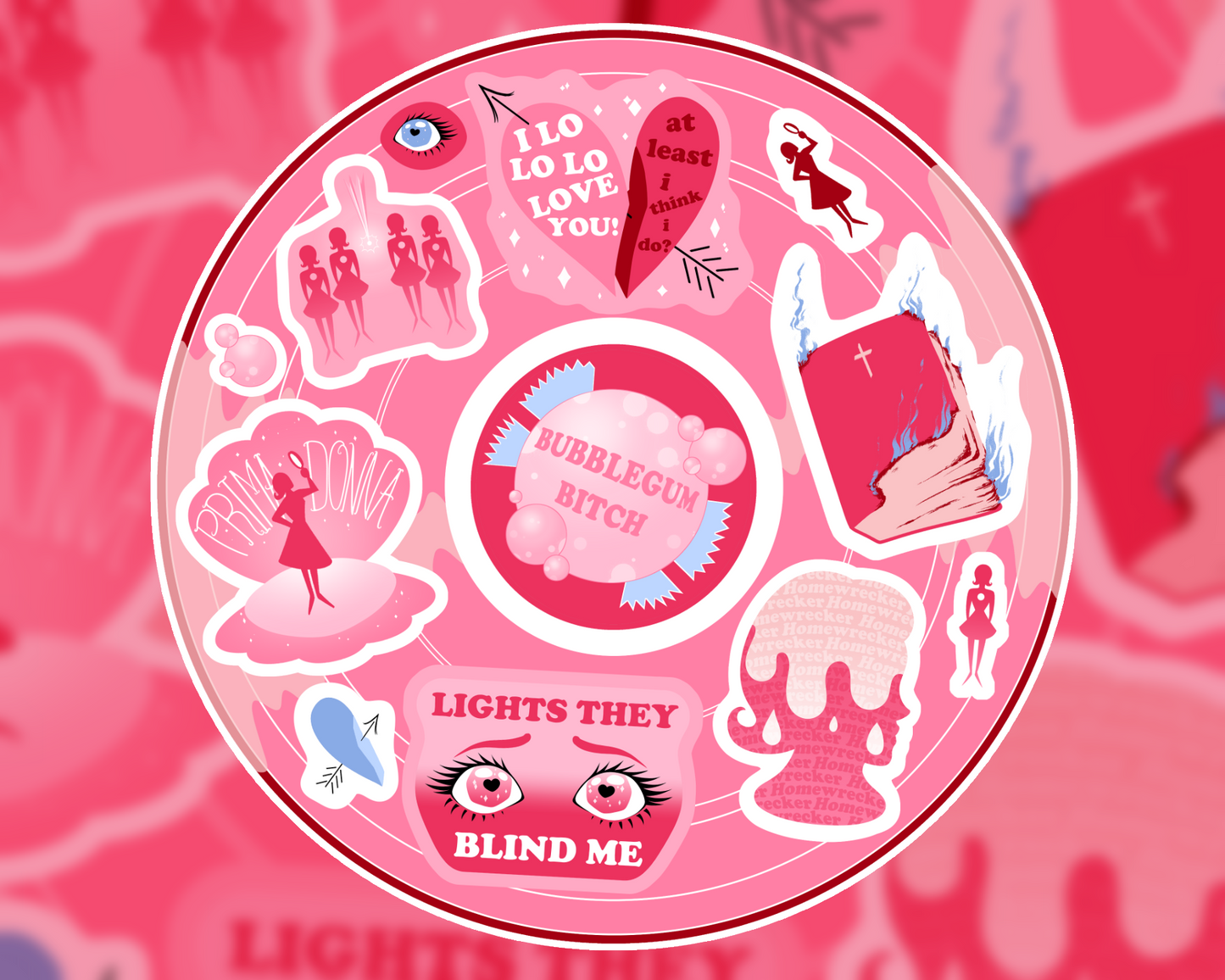 Marina and the Diamonds Electra Heart Sticker Sheet