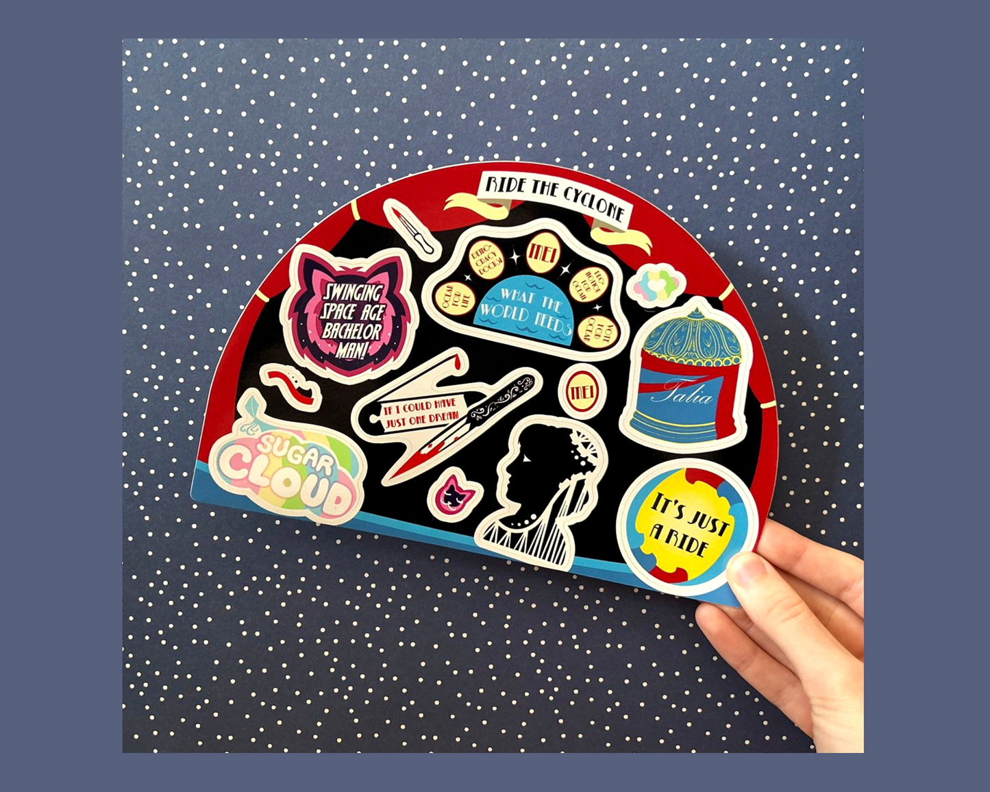 Ride the Cyclone Sticker Sheet