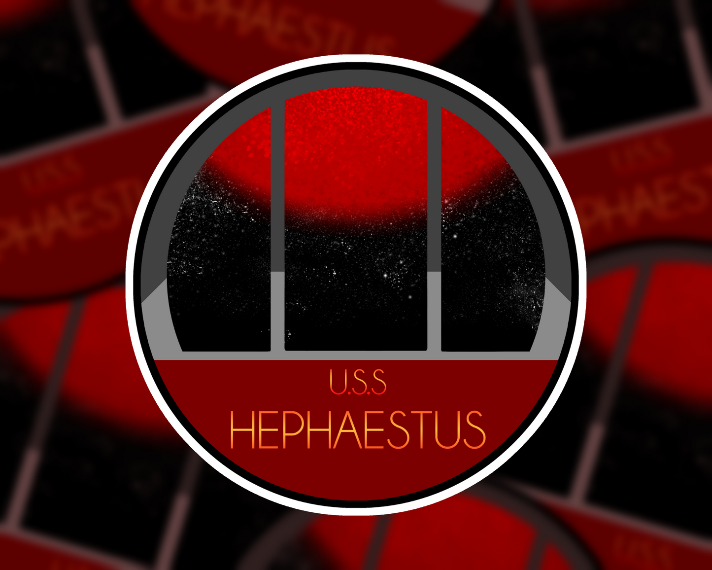 USS Hesphaestus Wolf 359 Sticker