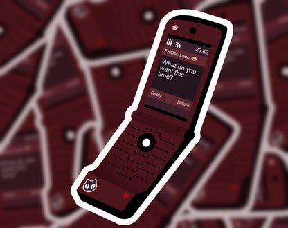 Resident Evil Flip Phone Stickers