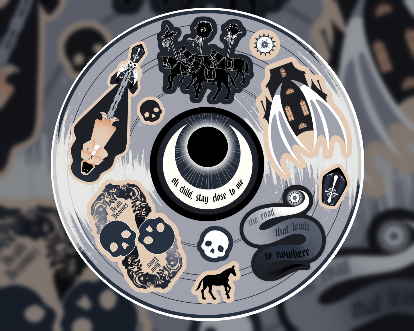 Ghost Skeleta Record Sticker Sheet