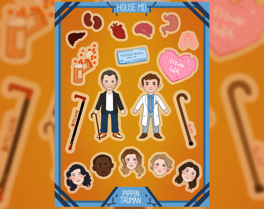 House MD Sticker Sheet