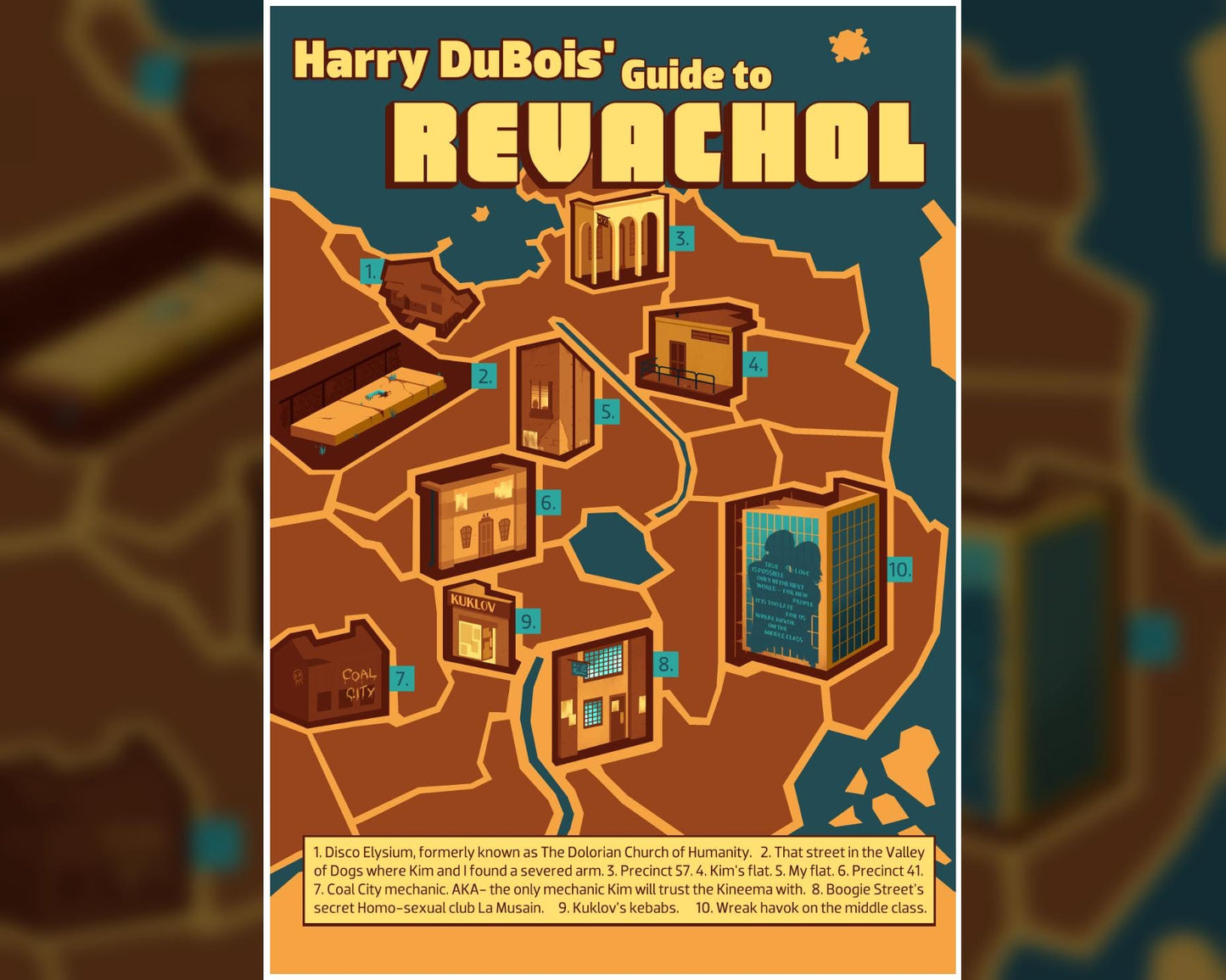 Disco Elysium Harry's Guide to Revachol Poster