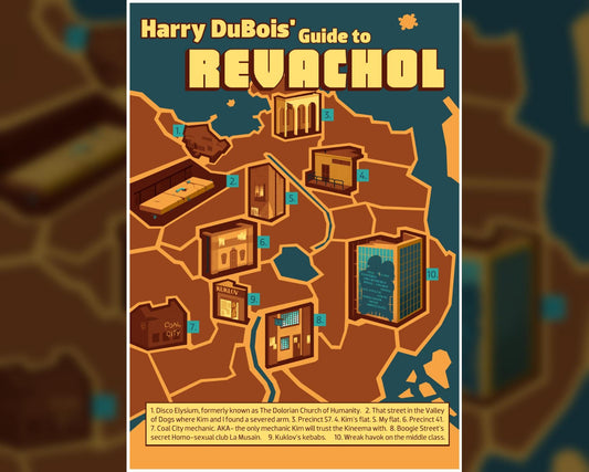 Disco Elysium Harry's Guide to Revachol Poster