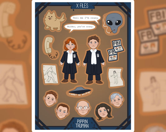 X Files Sticker Sheet