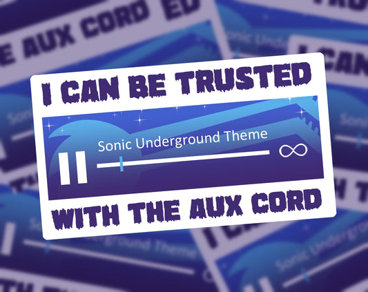 Sonic Underground Aux Cord Sticker