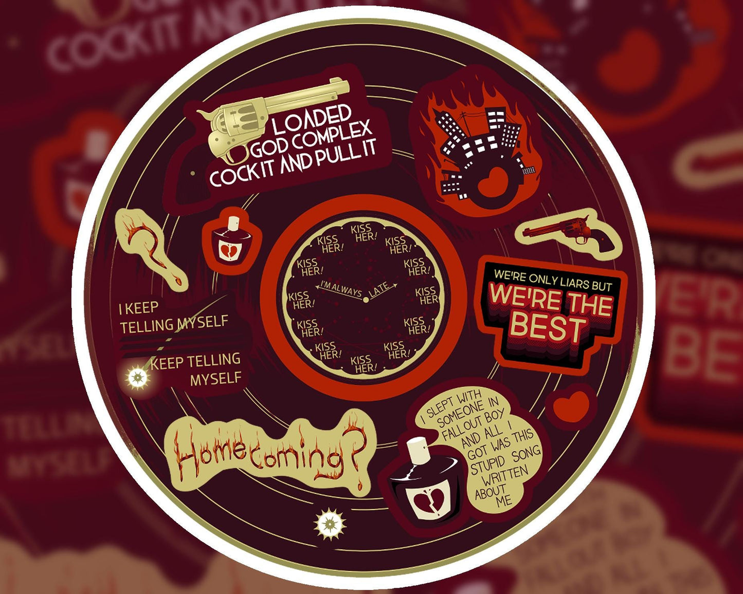 Fall Out Boy From Under the Cork Tree Album Sticker Sheet