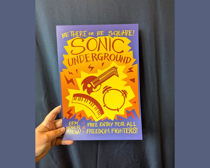 Sonic Underground Band Poster