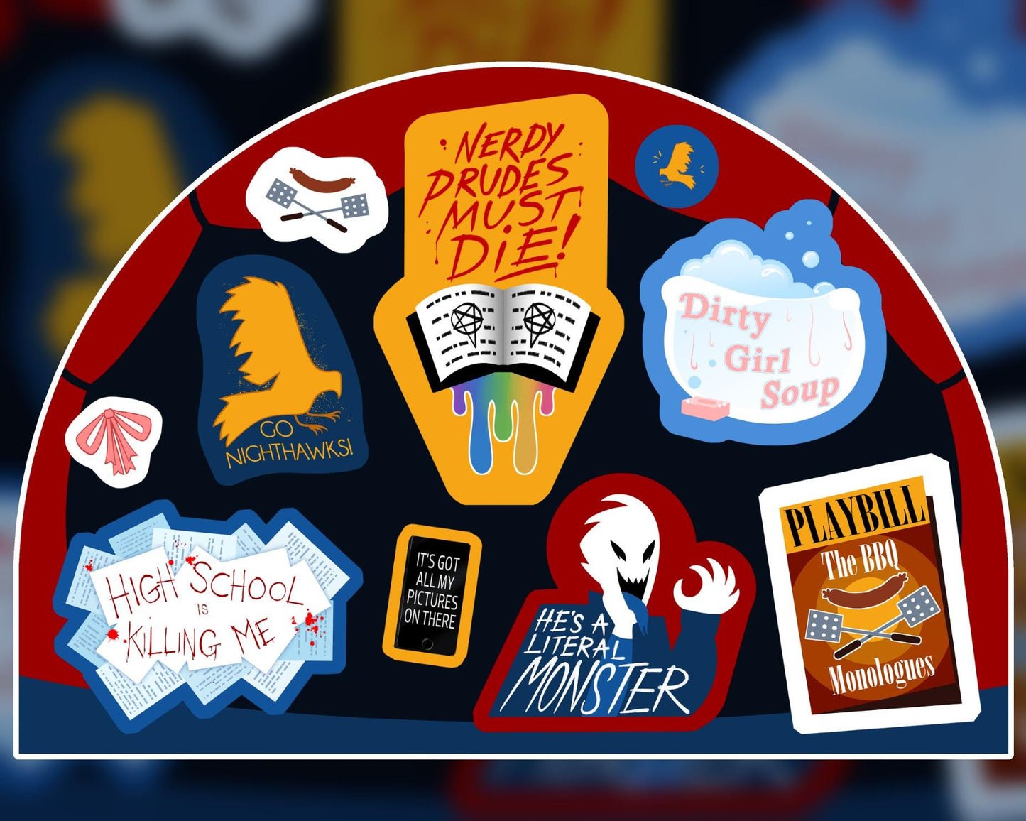 Nerdy Prudes Must Die Sticker Sheet