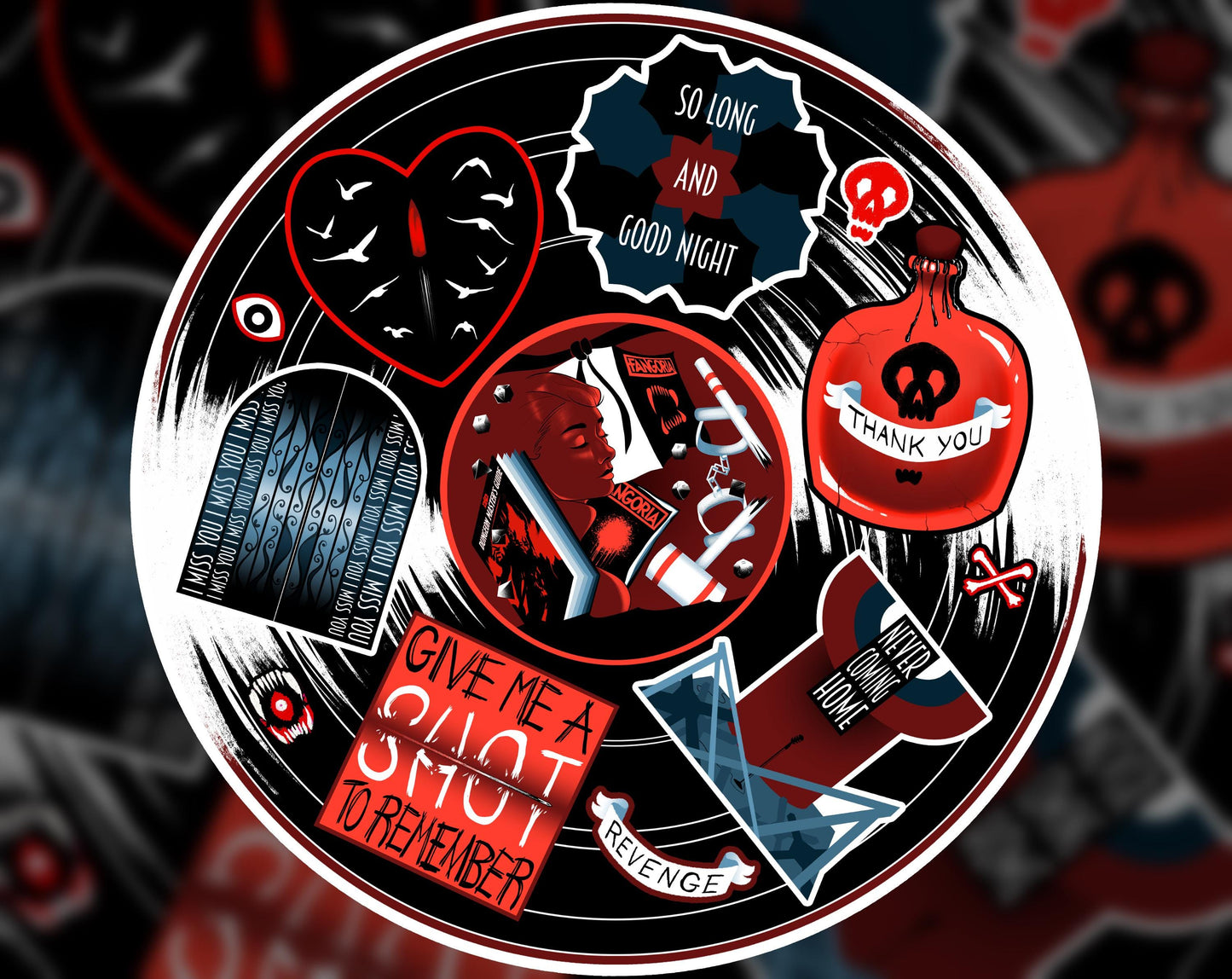 My Chemical Romance Three Cheers for Sweet Revenge Sticker Sheet