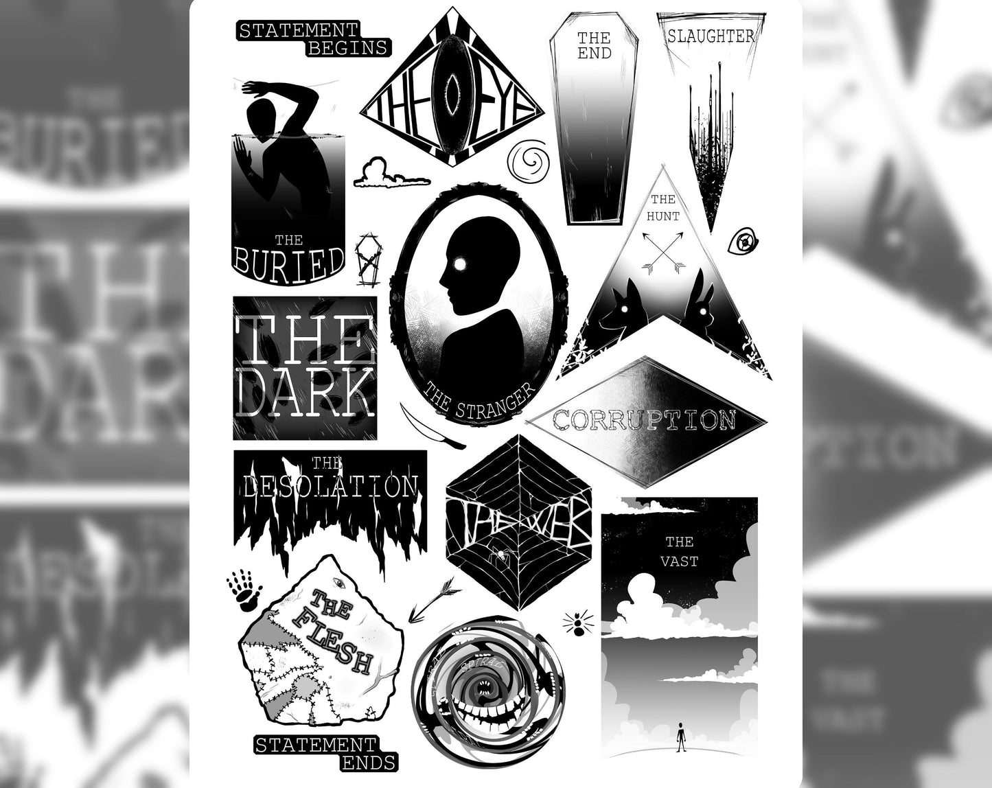 The Magnus Archives Avatars of Fear Sticker Sheet