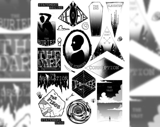 The Magnus Archives Avatars of Fear Sticker Sheet